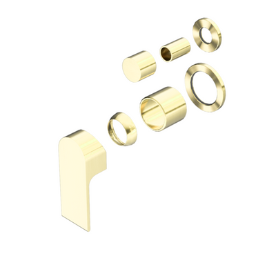 Nero Bianca Shower Mixer With Divertor Separate Back Plate Trim Kits Only - Brushed Gold