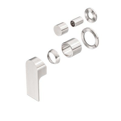 Nero Bianca Shower Mixer With Divertor Separate Back Plate Trim Kits Only - Brushed Nickel