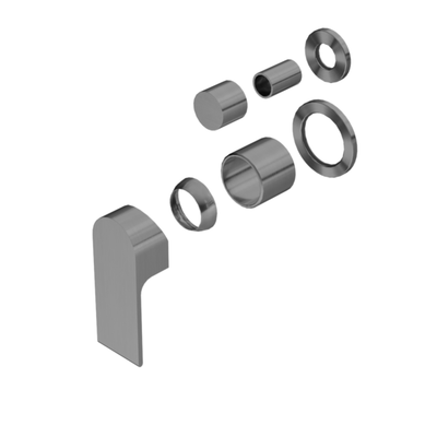 Nero Bianca Shower Mixer With Divertor Separate Back Plate Trim Kits Only - Gunmetal
