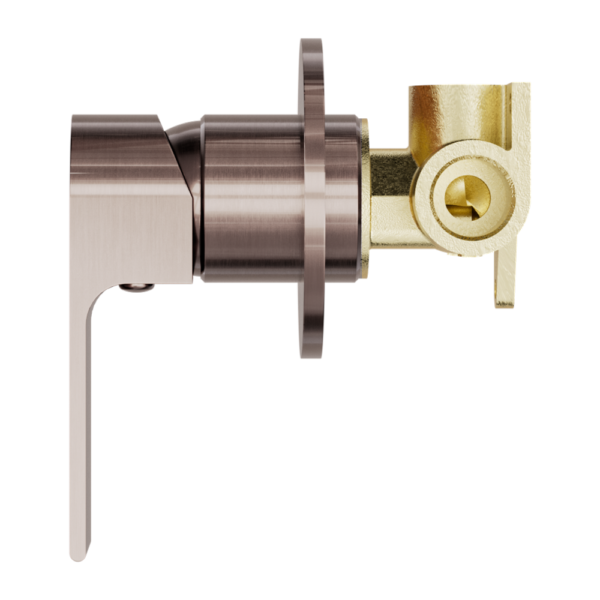 Nero Bianca Shower Mixer 80mm Plate - Brushed Bronze
