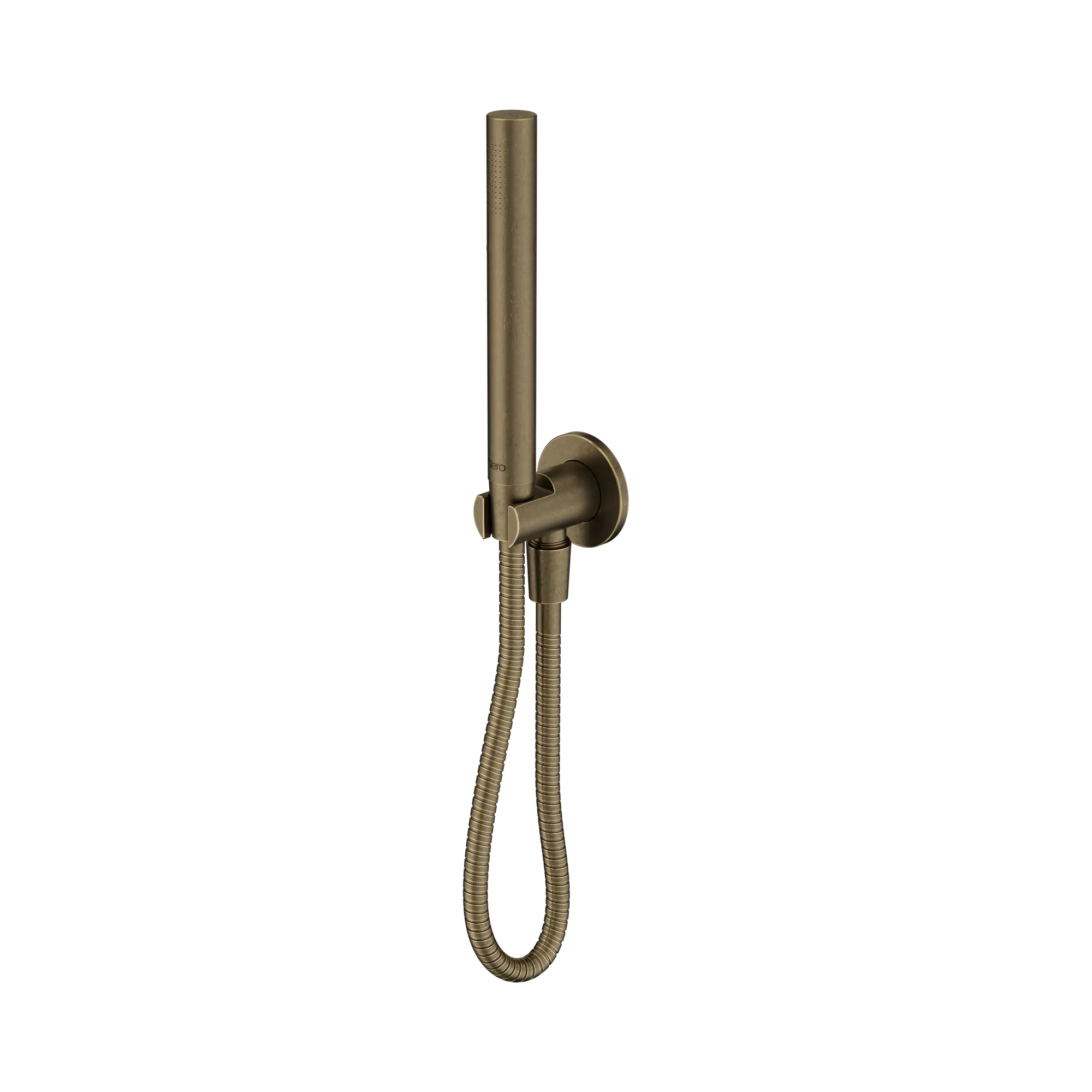 Nero Slim Shower On Bracket II Tumbled Antique Brass