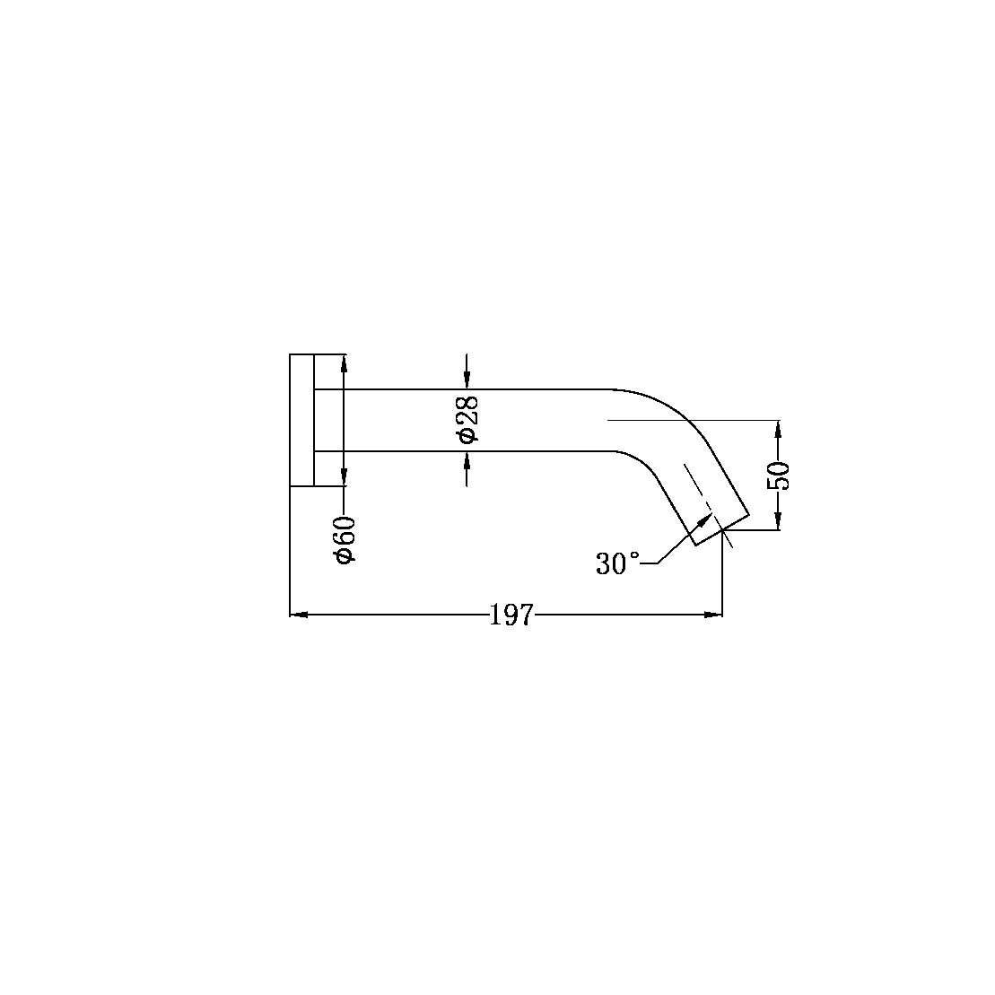 Mecca Wallmount Sensor Tap White Matte