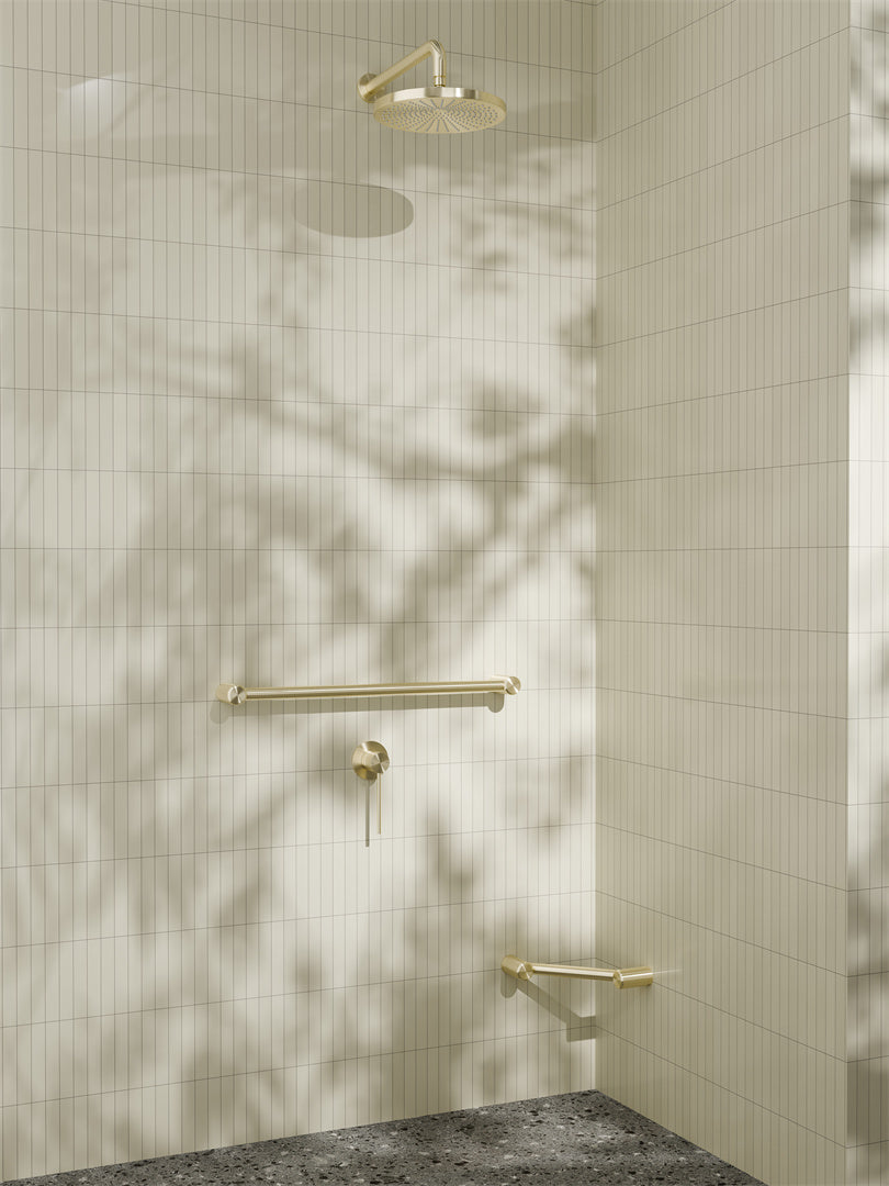 Nero Round Shower Arm Length 330mm Brushed Gold