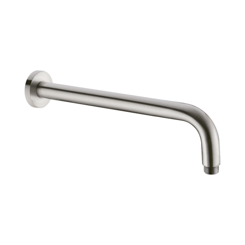 Nero Round Shower Arm 330mm Length Brushed Nickel