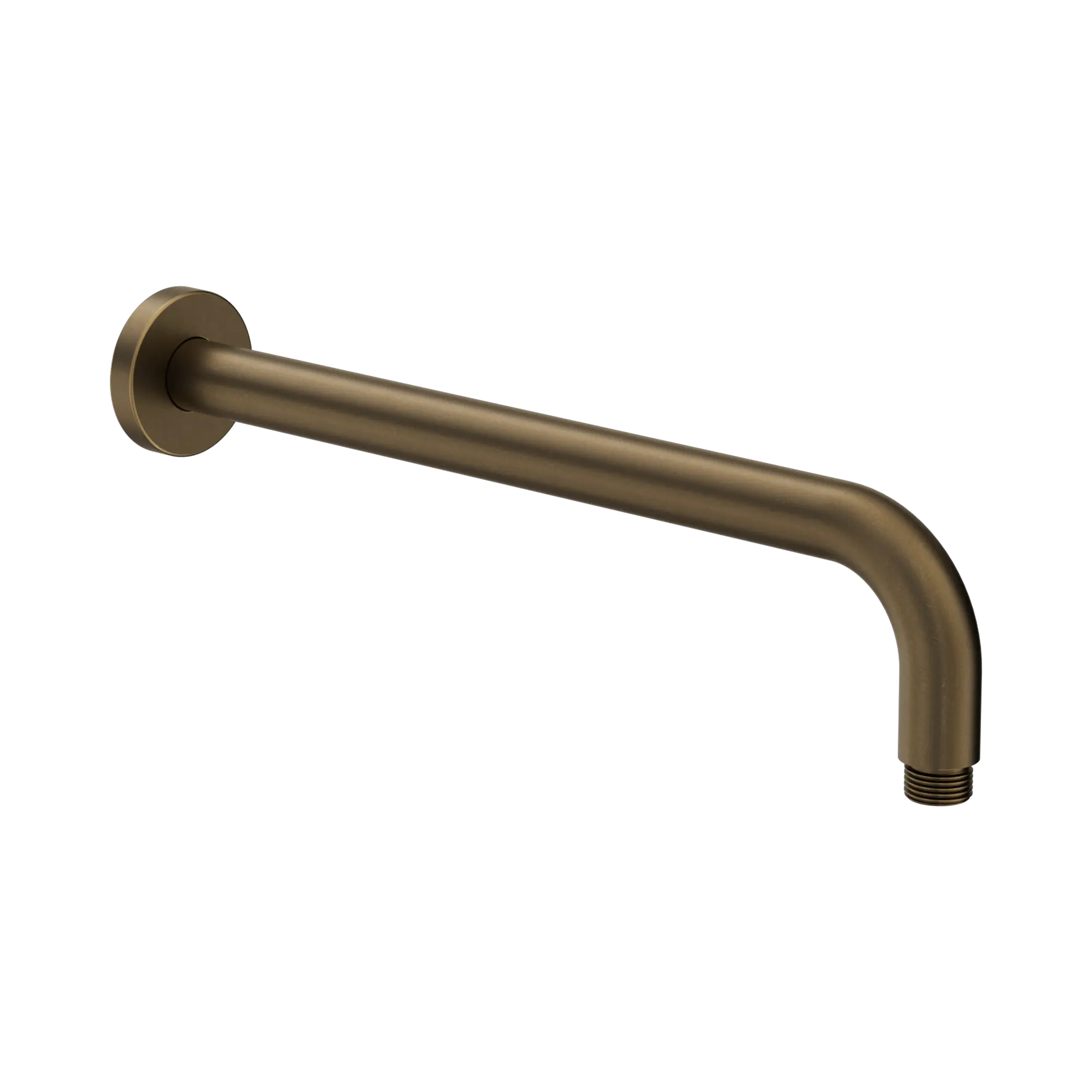Nero Round Shower Arm 330mm Length Tumbled Antique Brass