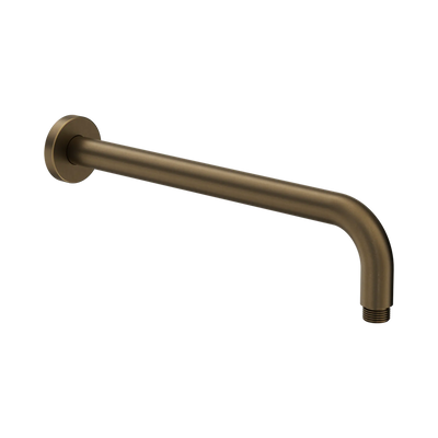 Nero Round Shower Arm 330mm Length Tumbled Antique Brass