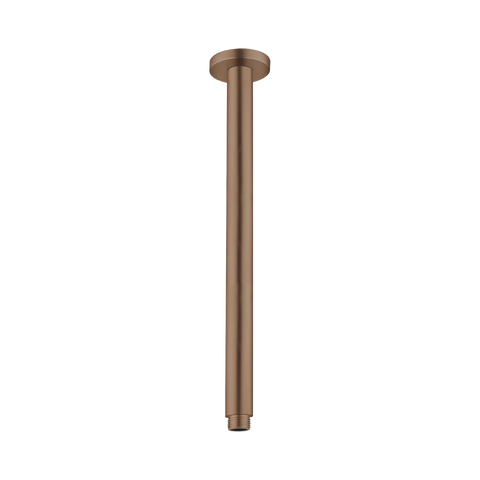 Nero Round Ceiling Arm 300mm Length Brushed Bronze