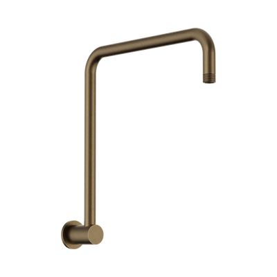 Nero Round Swivel Shower Arm Tumbled Antique Brass