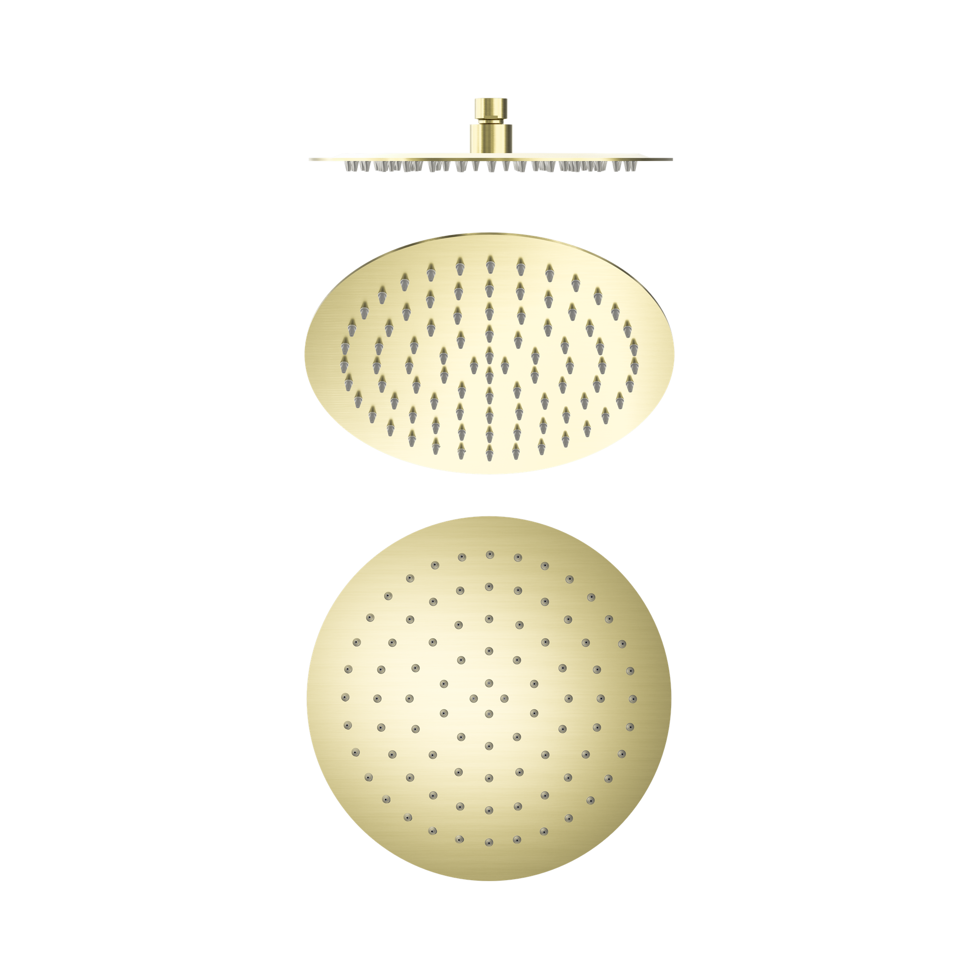 Nero 250mm Round Stainless Steel Shower Head Brushed Gold