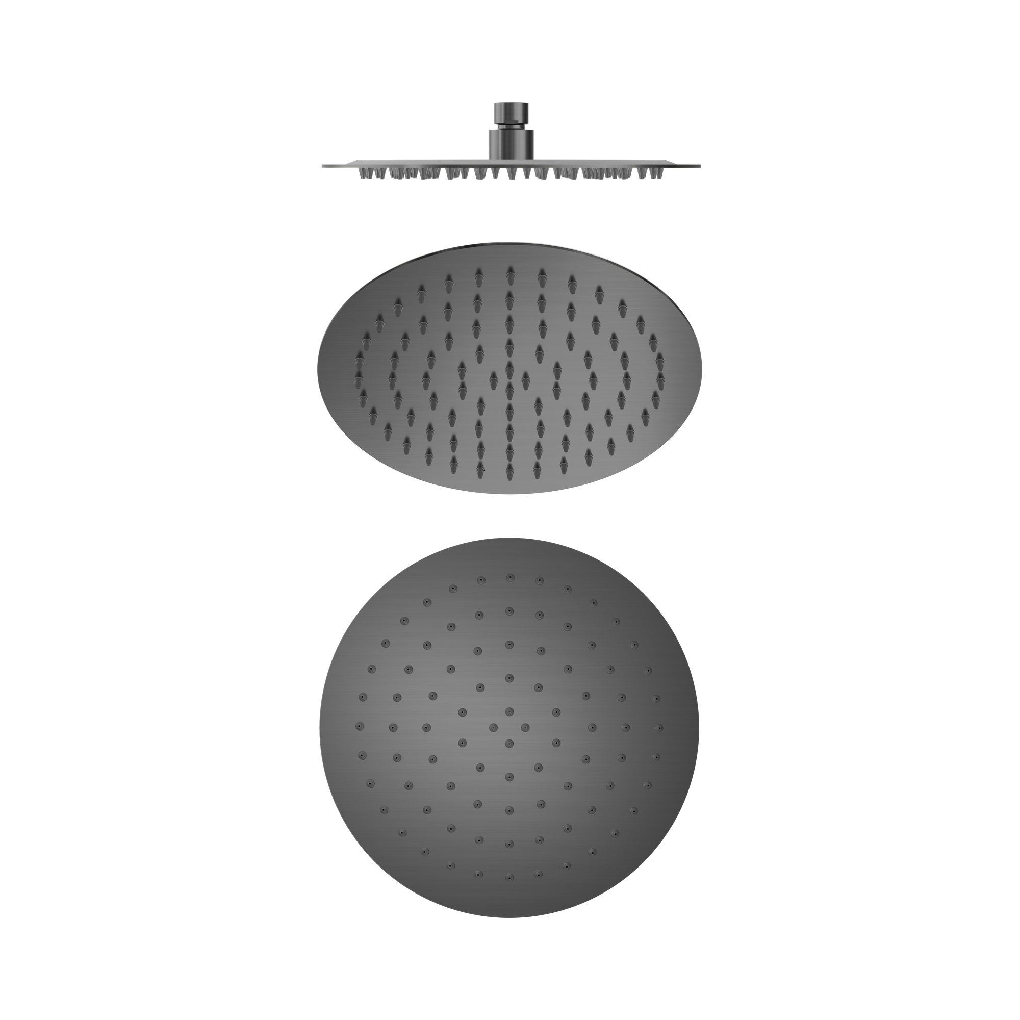 Nero 250mm Round Stainless Steel Shower Head Gun Metal