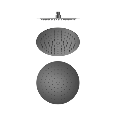 Nero 250mm Round Stainless Steel Shower Head Gun Metal