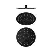 Nero 250mm Round Stainless Steel Shower Head Matte Black