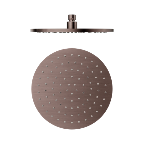 Nero 250mm Round Metal Shower Head II Brushed Bronze