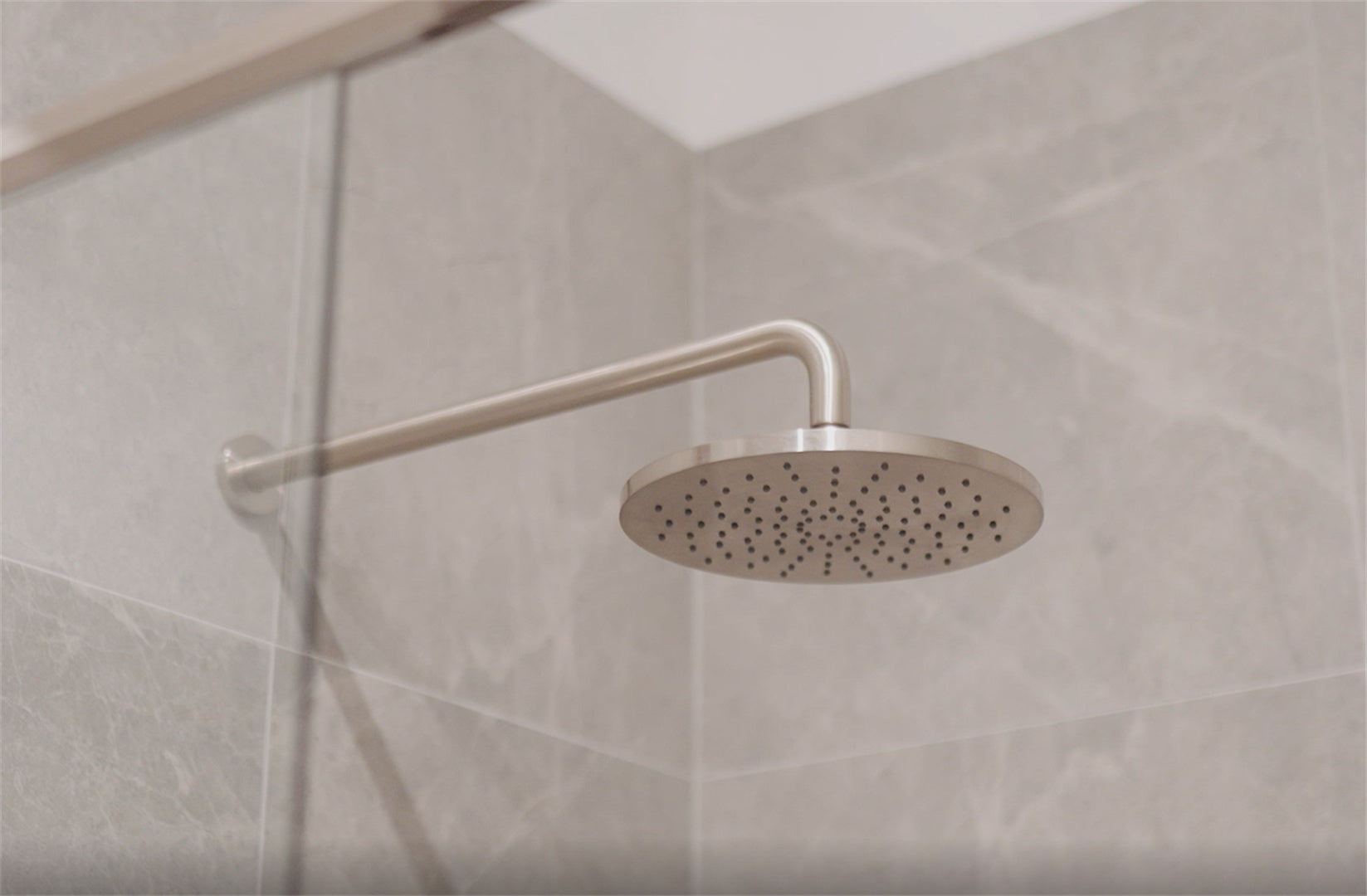 Nero Round Shower Arm 330mm Length Brushed Nickel