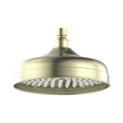 Nero York 200mm Shower Head - Aged Brass