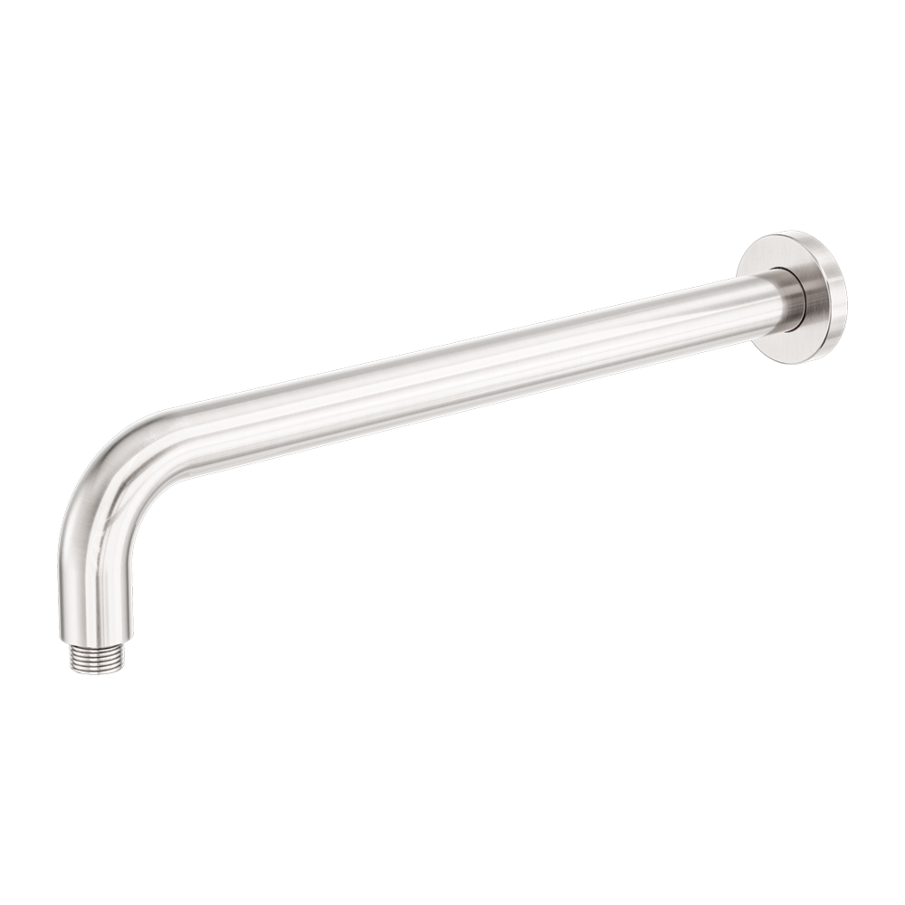 Nero Zen SS316L Round Shower Arm 400mm Brushed Nickel
