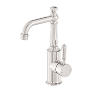 Nero York Basin Mixer with Metal Lever - Brushed Nickel