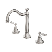 Nero York Basin Set With Metal Lever - Brushed Nickel
