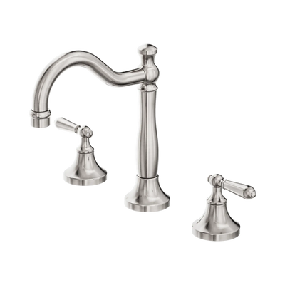 Nero York Basin Set With Metal Lever - Brushed Nickel