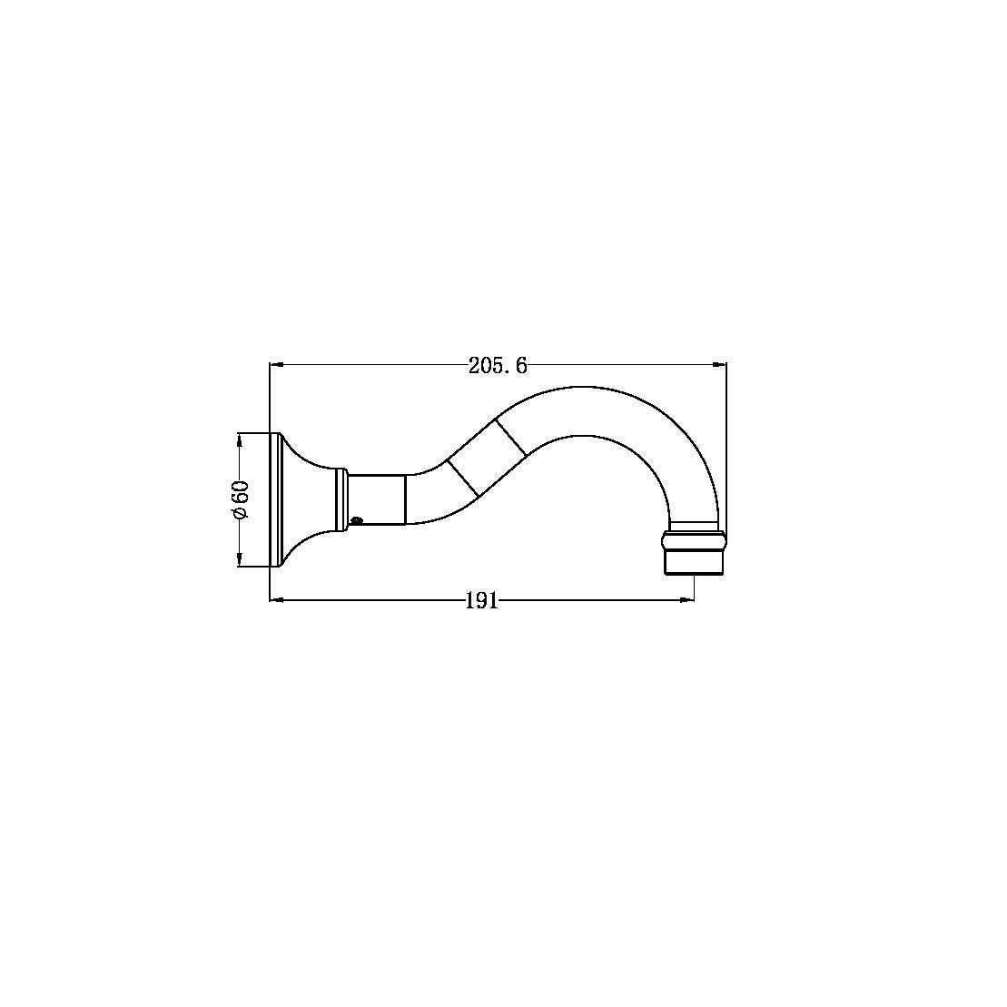 Nero York Bath Spout Only Brushed Nickel
