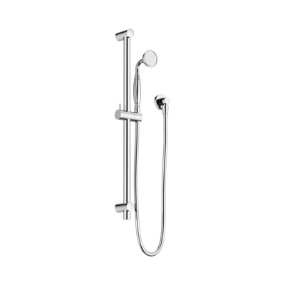 Nero York Shower Rail With Metal Hand Shower - Chrome