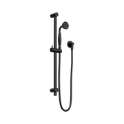 Nero York Shower Rail With Metal Hand Shower - Matte Black