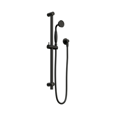 Nero York Shower Rail With Metal Hand Shower - Matte Black