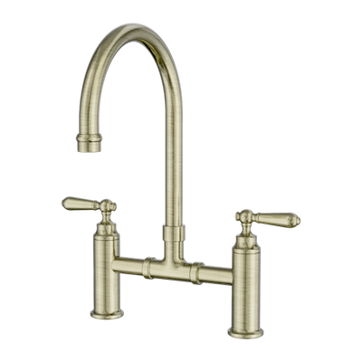 Nero York Bridge Kitchen Set - Aged Brass