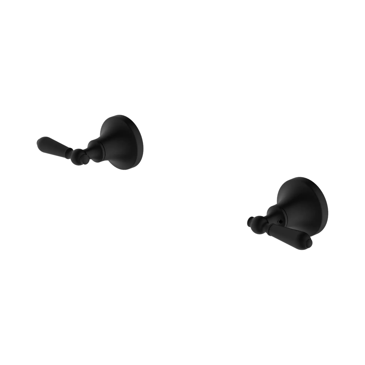 Nero York Wall Top Assemblies With Metal Lever - Matte Black
