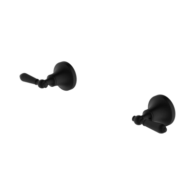 Nero York Wall Top Assemblies With Metal Lever - Matte Black