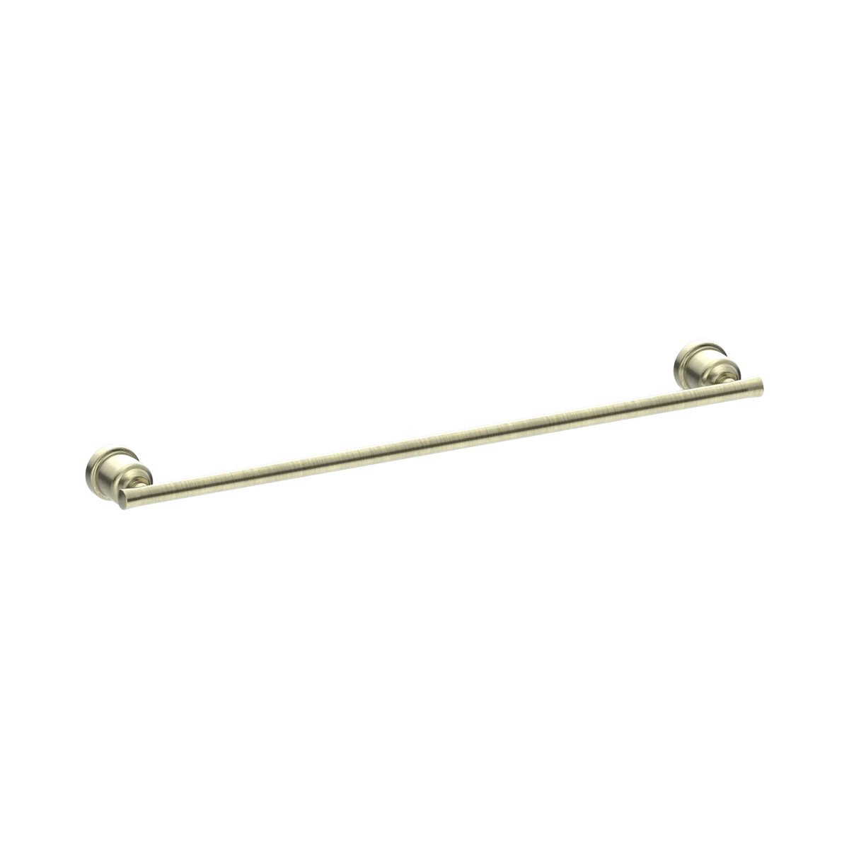 Nero York Single Towel Rail 600mm - Aged Brass
