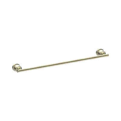 Nero York Single Towel Rail 600mm - Aged Brass
