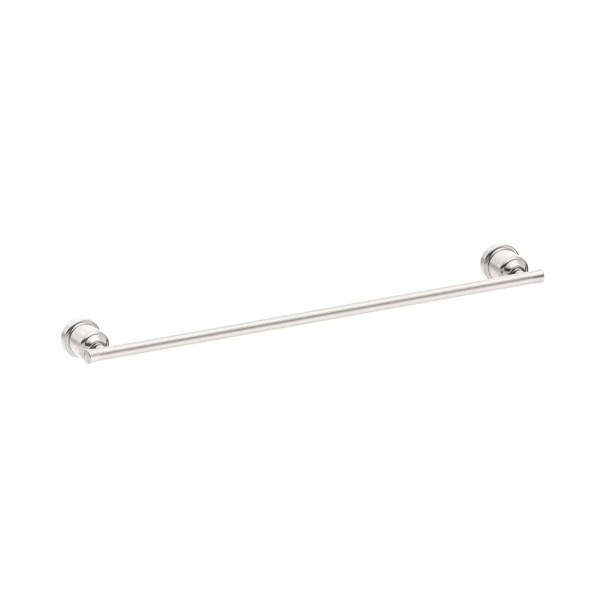 Nero York Single Towel Rail 600mm - Brushed Nickel