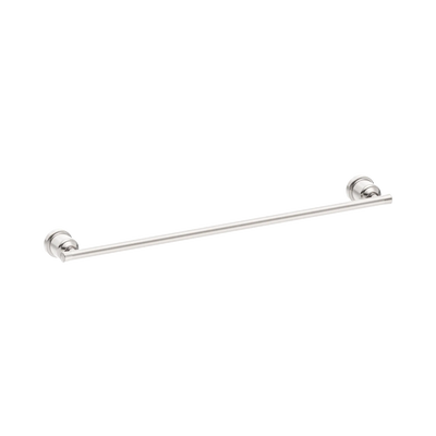 Nero York Single Towel Rail 600mm - Brushed Nickel