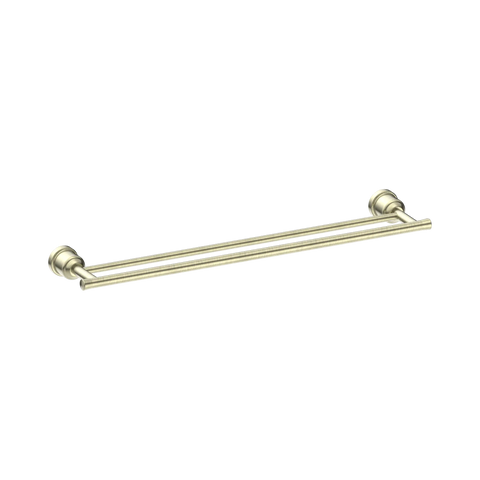 Nero York Double Towel Rail 600mm - Aged Brass