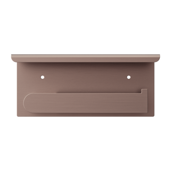 Nero Bianca Toilet Roll Holder With Phone Holder - Brushed Bronze