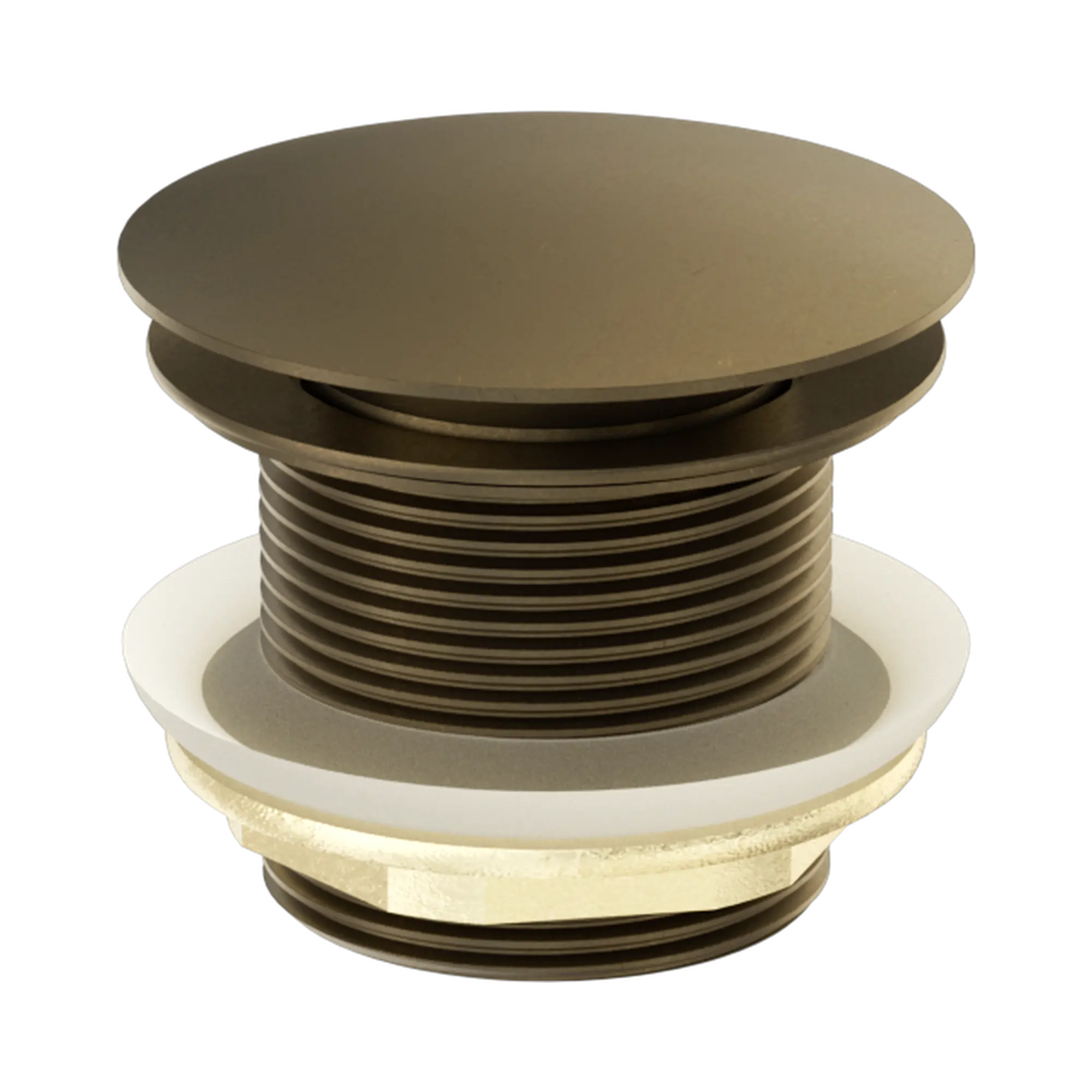 Nero 40mm Bath Pop-Up Plug With Removable Waste No Overflow Tumbled Antique Brass