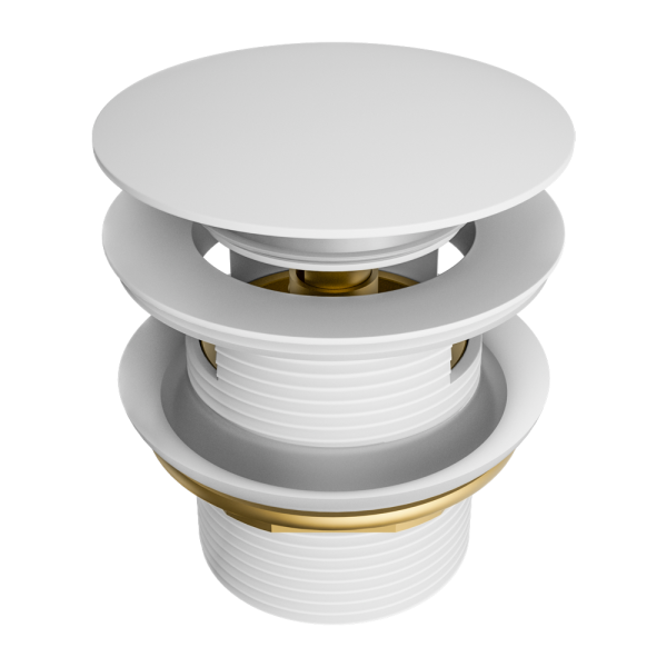 Nero Pop Up Bath Waste 40mm Matte White