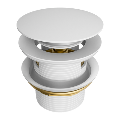 Nero Pop Up Bath Waste 40mm Matte White