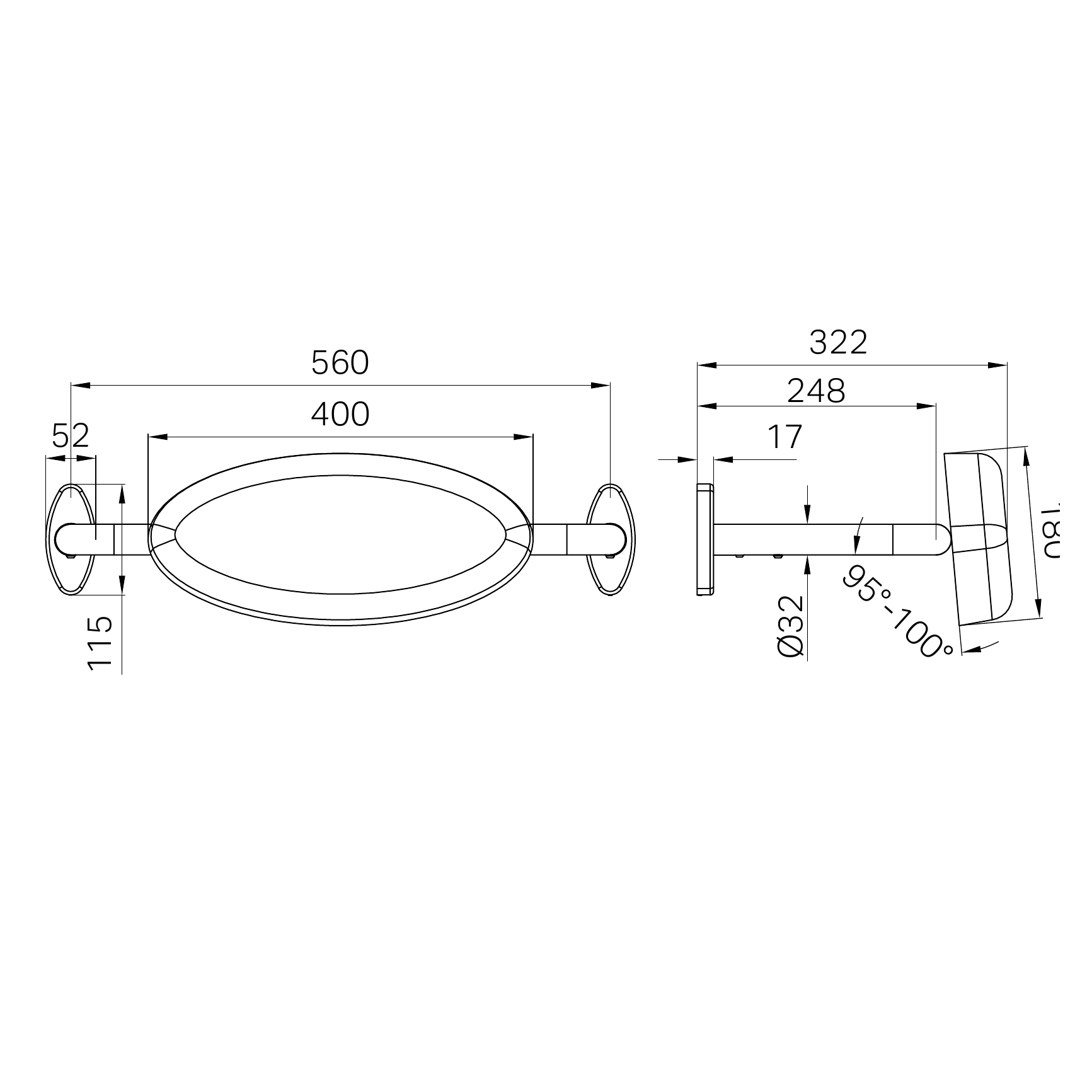 Nero Mecca Care DDA Accessible Toilet Backrest Brushed Bronze