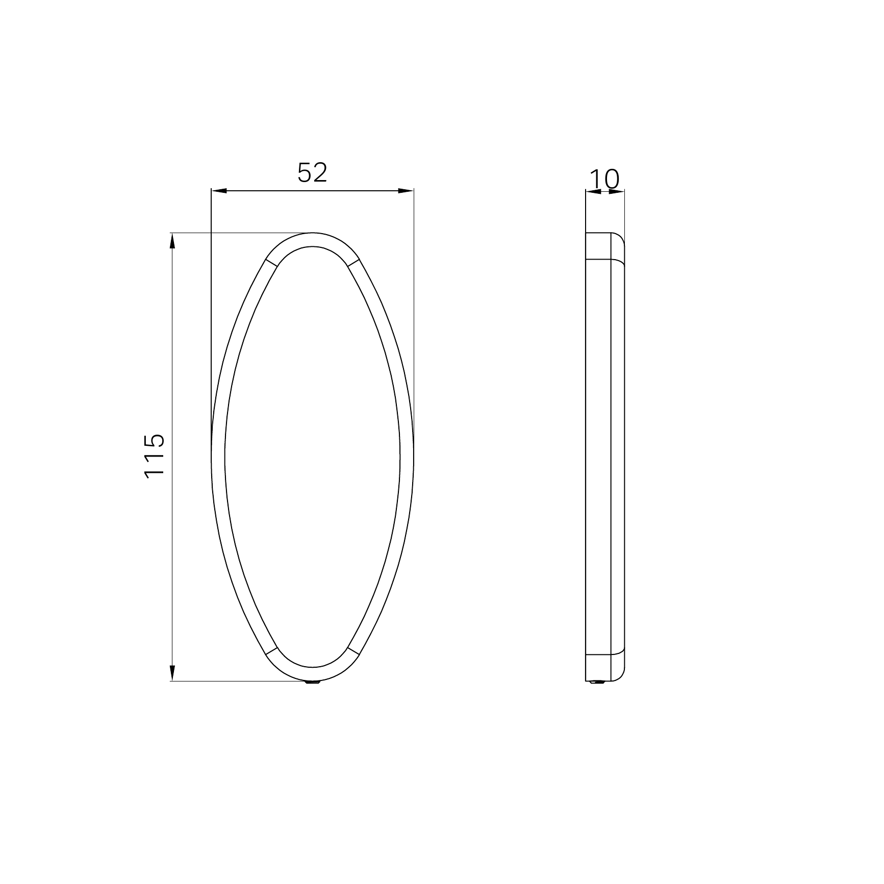 Nero Backrest Removable Wall Cover Plate Brushed Gold