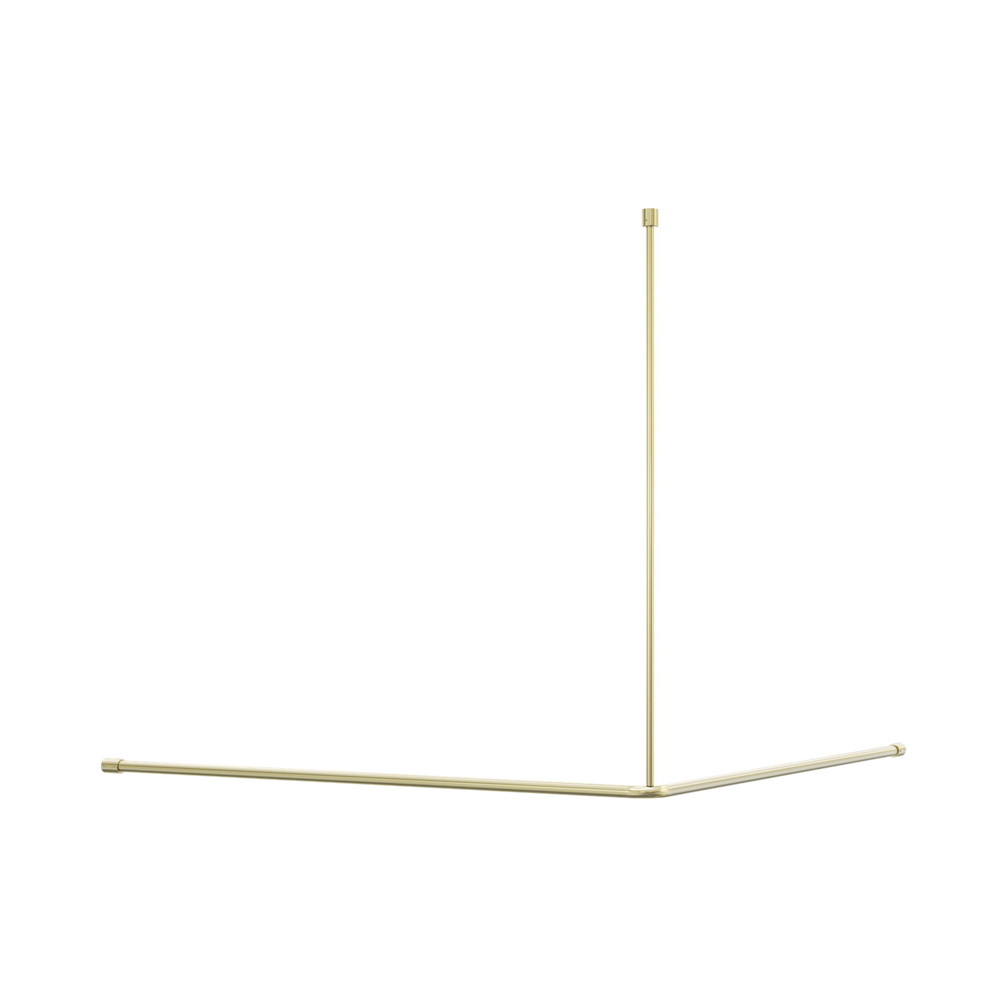 Nero Mecca Care Curtain Rail 1200x1200mm 90 Degree Brushed Gold