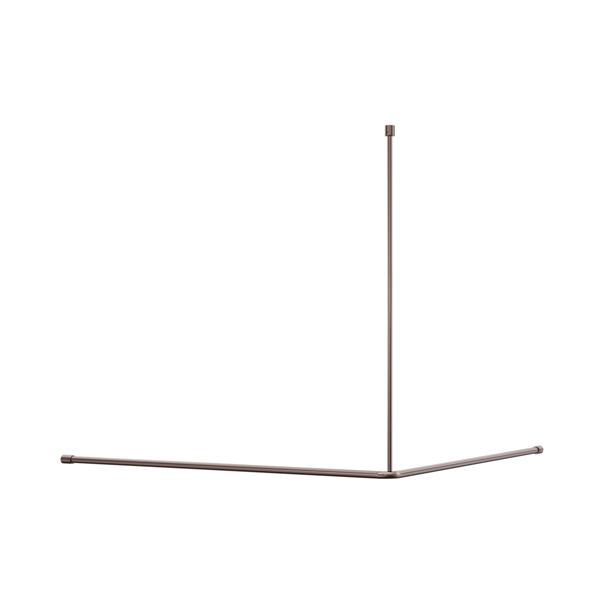 Nero Mecca Care Curtain Rail 1200x1200mm 90 Degree Brushed Bronze