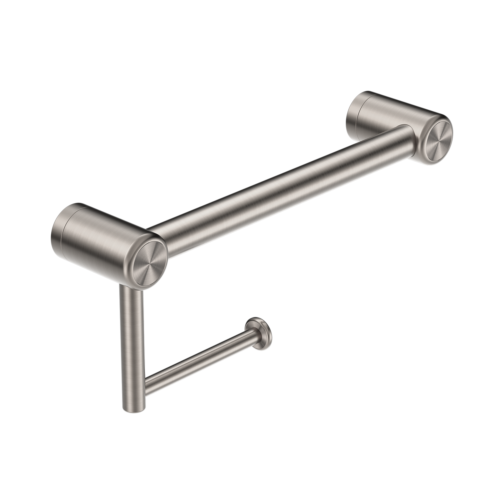 Nero Mecca Care 25mm Toilet Roll Rail 300mm Brushed Nickel