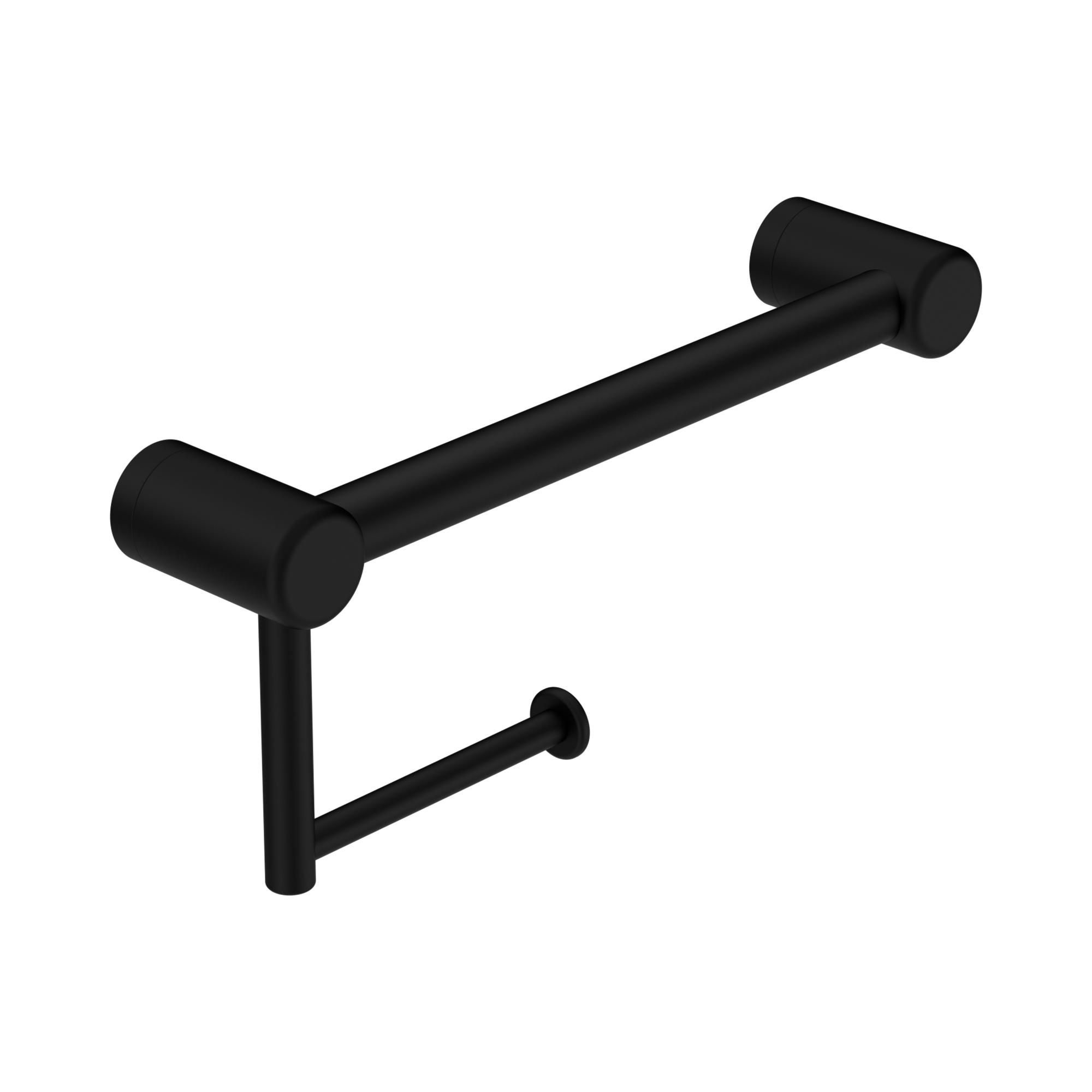 Nero Mecca Care 25mm Toilet Roll Rail 300mm Matte Black