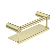 Nero Mecca Care 25mm Grab Rail With Shelf 300mm Brushed Gold