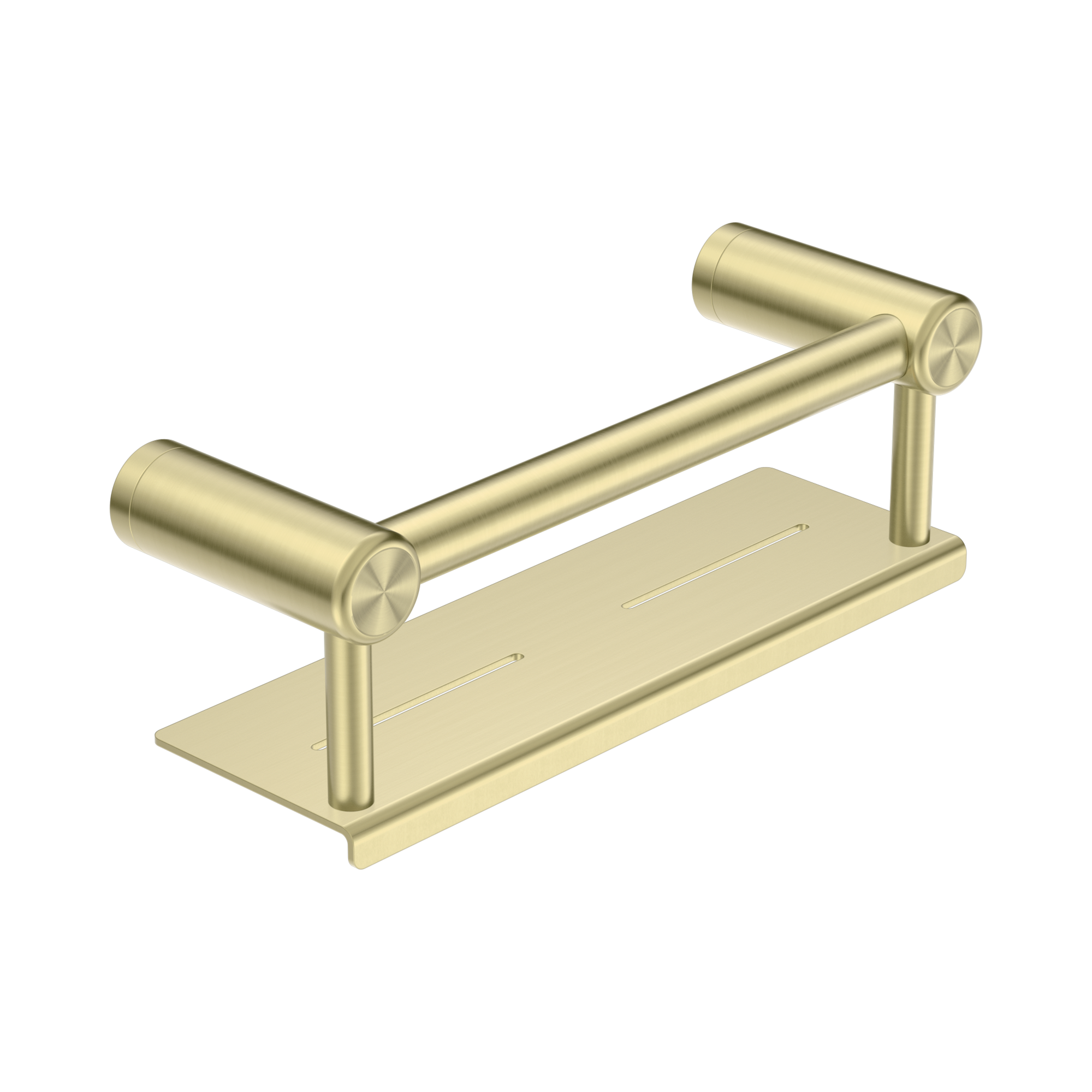 Nero Mecca Care 25mm Grab Rail With Shelf 300mm Brushed Gold