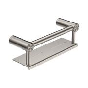 Nero Mecca Care 25mm Grab Rail With Shelf 300mm Brushed Nickel