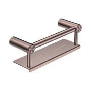 Nero Mecca Care 25mm Grab Rail With Shelf 300mm Brushed Bronze