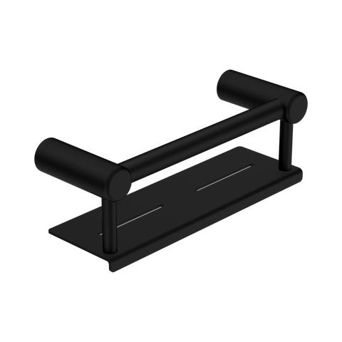 Nero Mecca Care 25mm Grab Rail With Shelf 300mm Matte Black